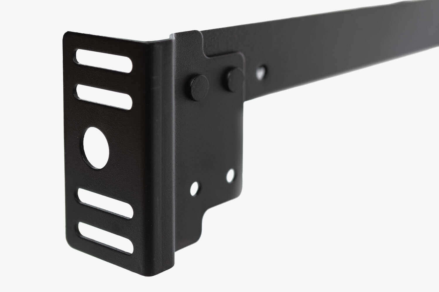 Metal Bed Frame - closeup of universal headboard bracket
