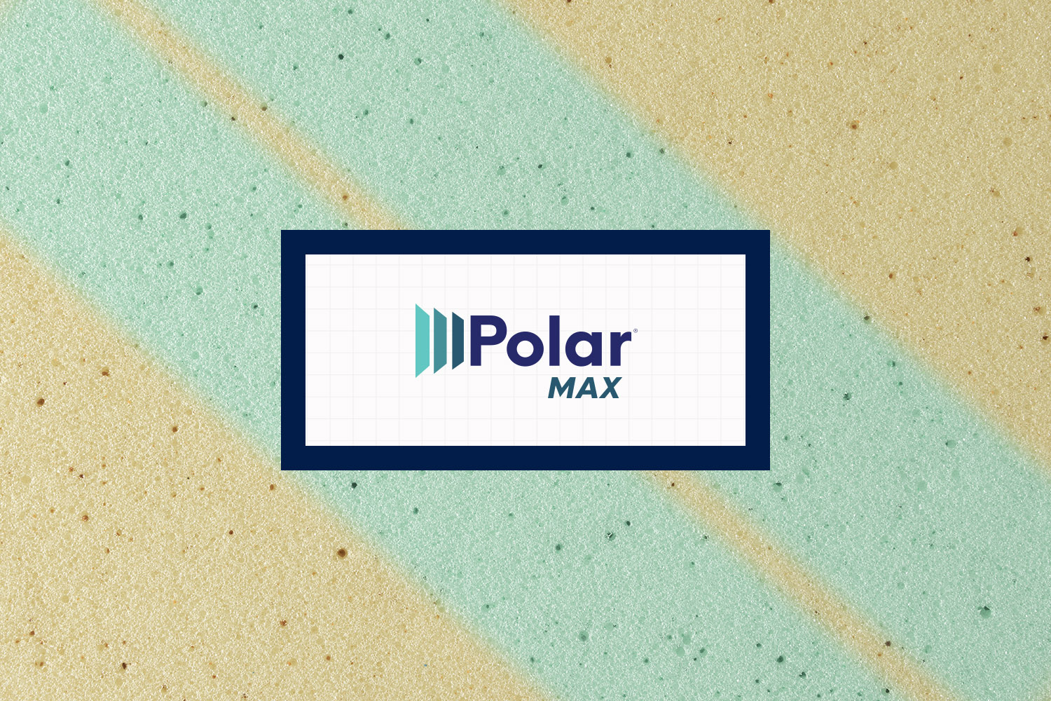 PolarMAX® - gros plan sur la mousse mémoire avec gel de cuivre et la couche de matériaux à changement de phase.