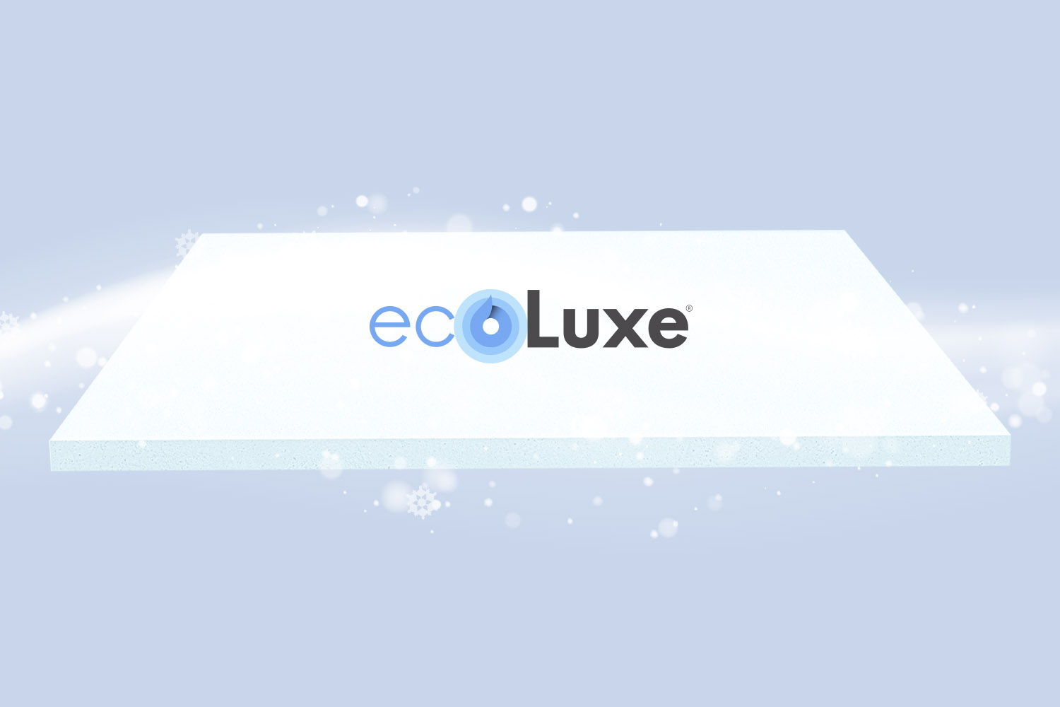 Graphique stylisé de la mousse en gel rafraîchissant ecoLuxe® des matelas Octave Horizon.