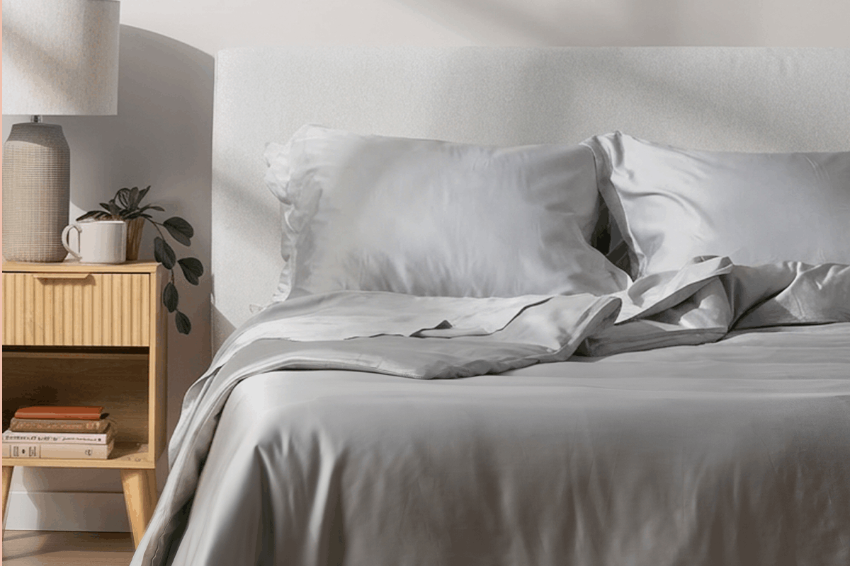 L'ensemble sommeil confort Octave comprend des oreillers haut de gamme, des draps en coton, une housse de matelas protectrice et des prot&egrave;ge-oreillers imperm&eacute;ables.