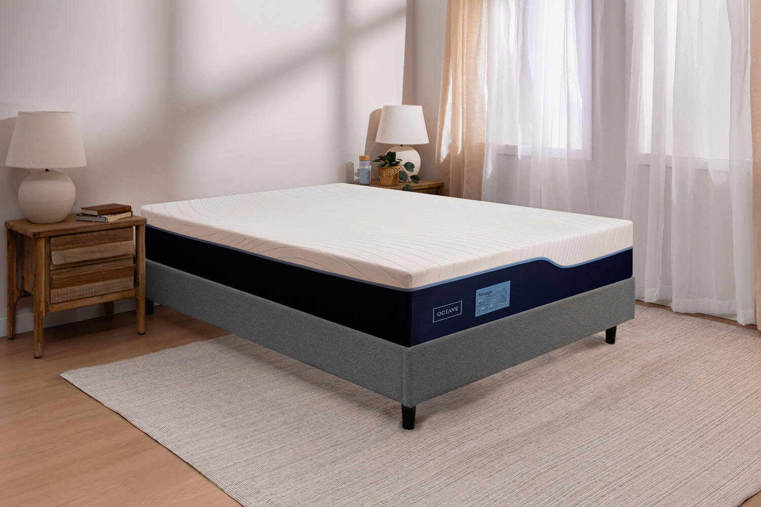 Octave mattress on top of the Platform Bed.