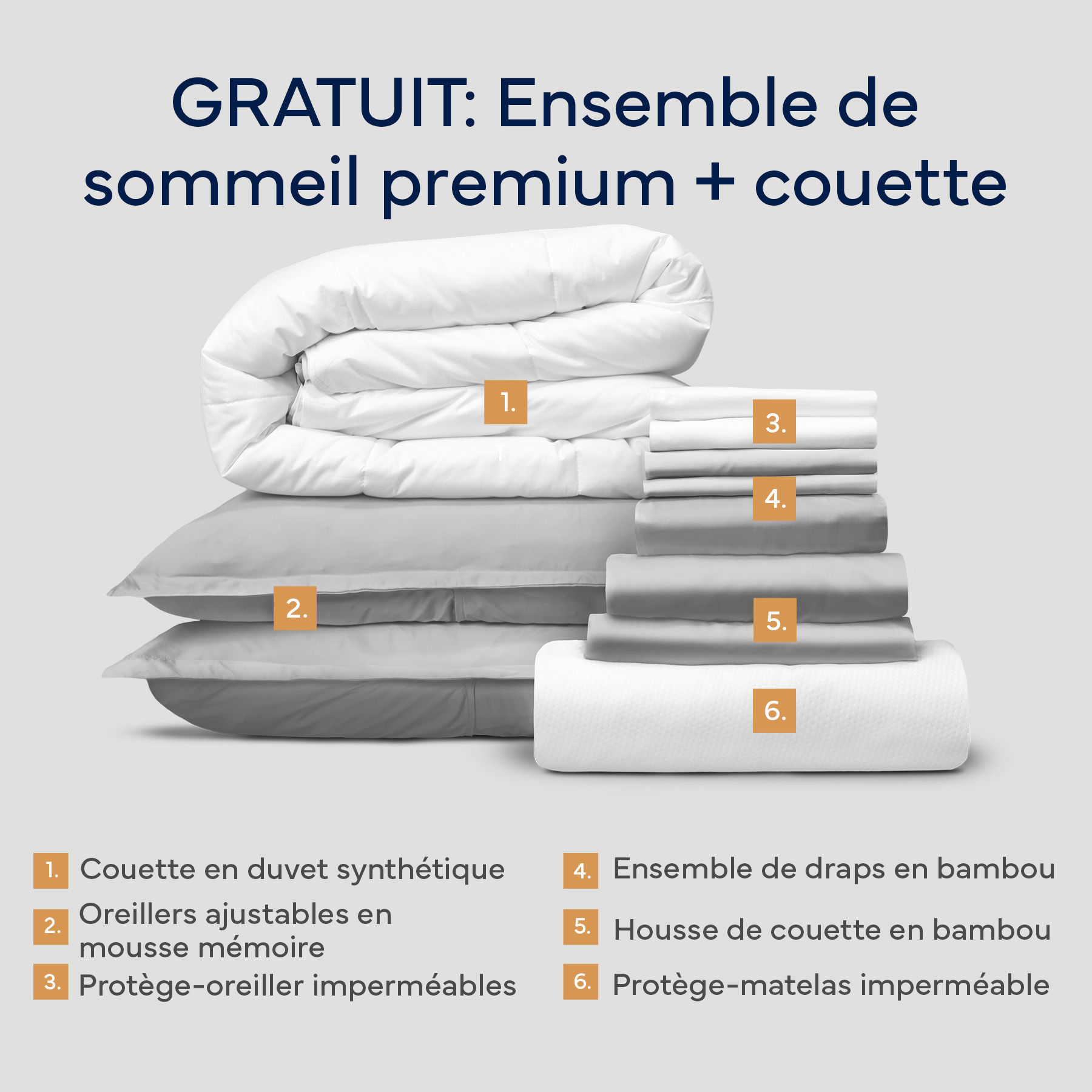 ensemble de sommeil premium + couette