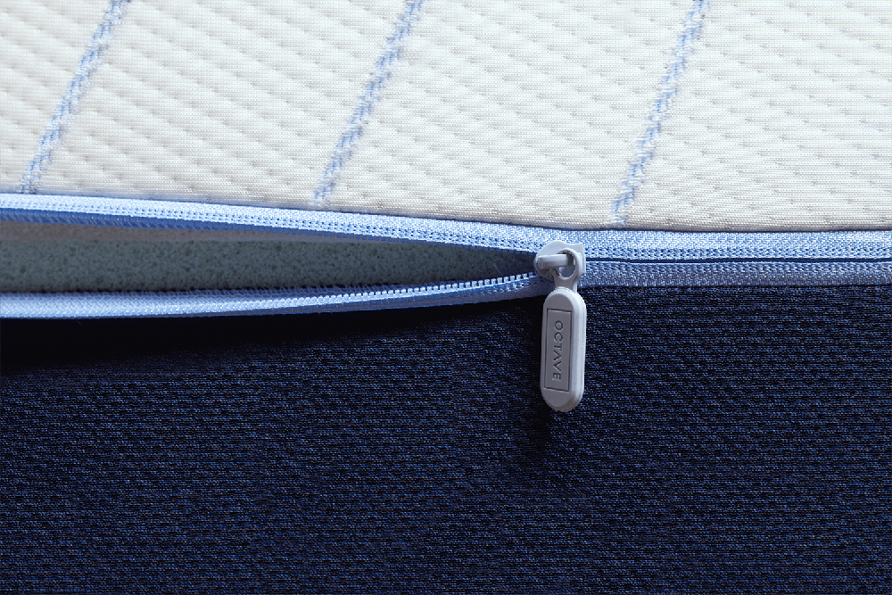 Closeup of Octave Mirage cover zipper
